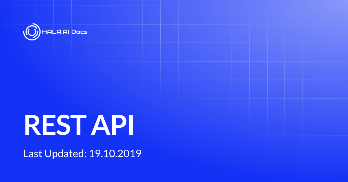 REST API | Hala Docs